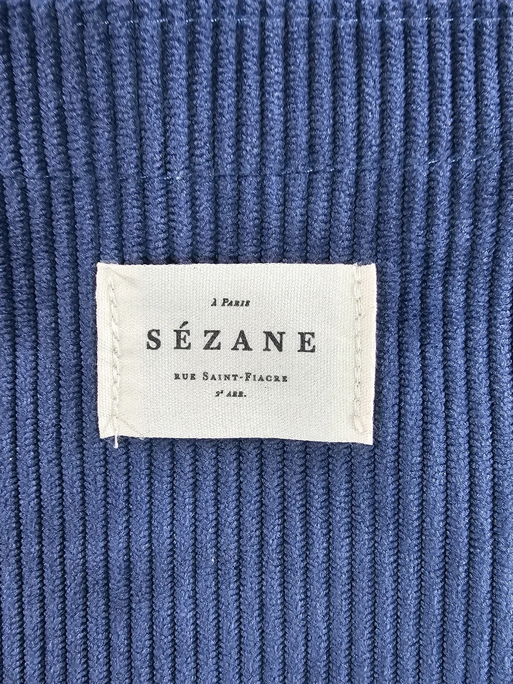 Sezane Navy Corduroy Tote Bag